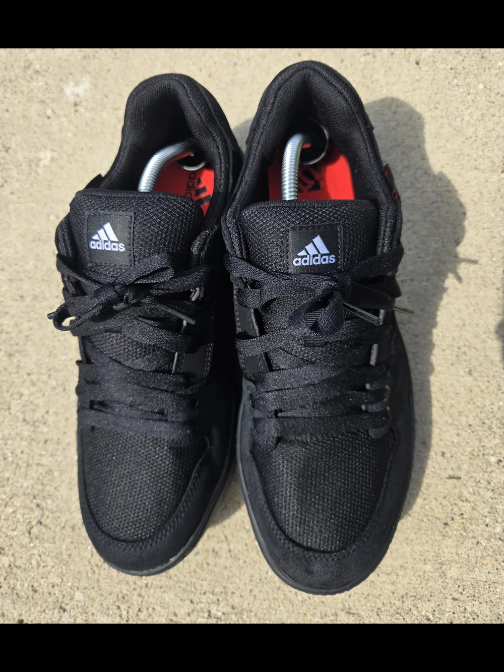 adidas Men's Black Sneakers with Red Accents